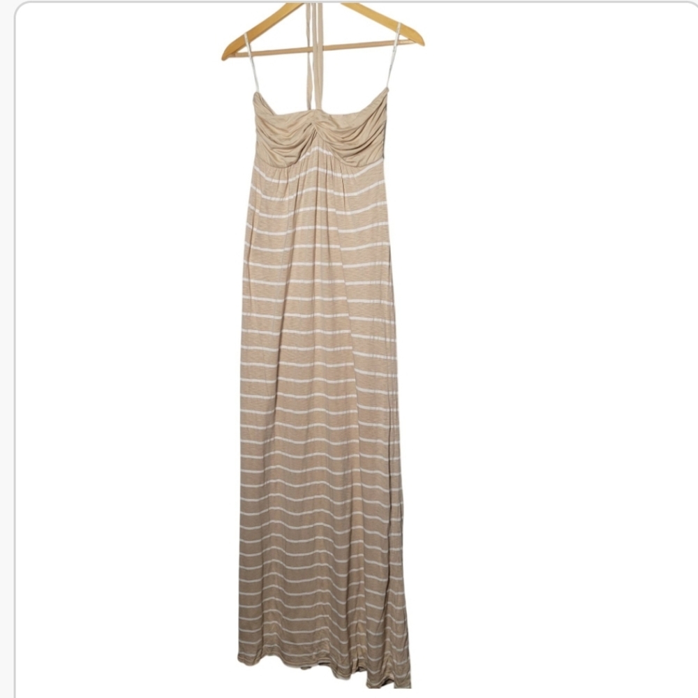 Splendid Striped Halter Top Maxi Dress Size M